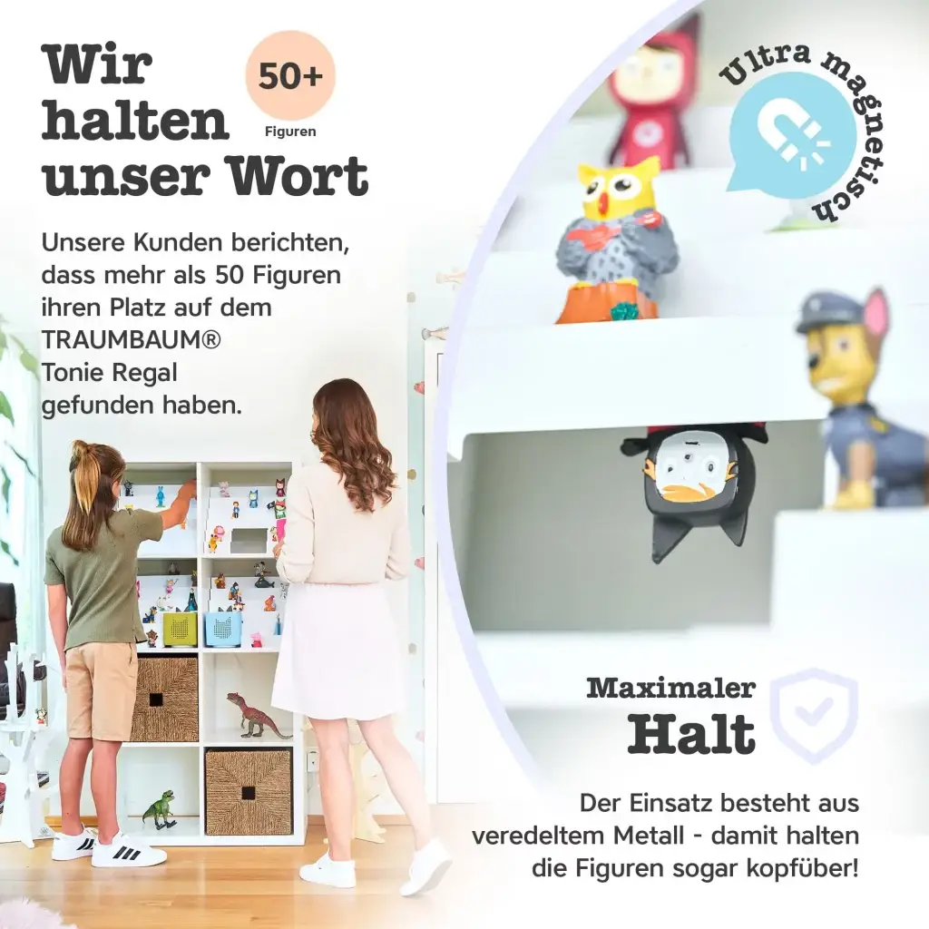Wir halten unser Wort. Platz für über 50 Figuren.